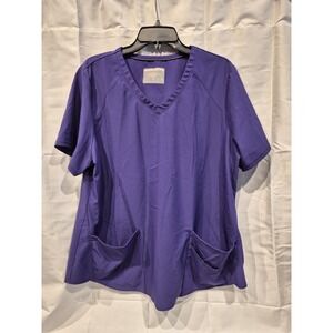 Sketchers Scrub Top XXL 2xl  Purple Women